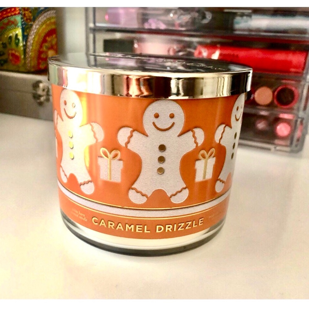 Bath and Body Works Caramel Drizzle 3 wick candle, new 14.5 oz